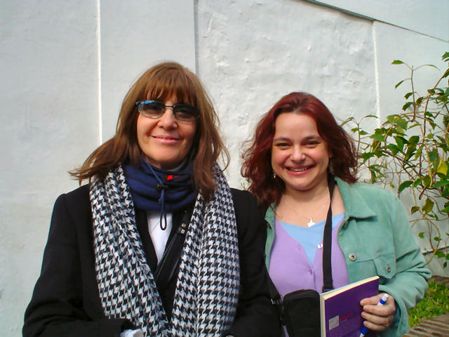 With writer Perla Suez